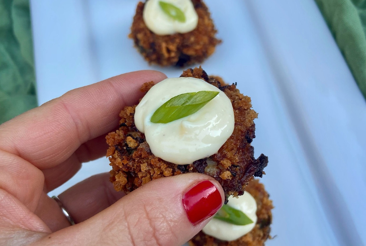 Indulge in the savory delight of Mini Crab Cakes, a tantalizing seafood appetizer